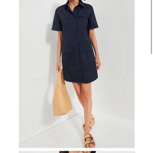 Tuckernuck Navy Blue Shirt Dress